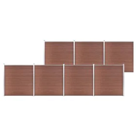 Valla de jardín de WPC marrón 1218x186 cm de vidaXL, Paneles de vallas - Ref: Foro24-3053212, Precio: 2,00 €, Descuento: %