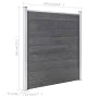 Valla de jardín de WPC gris 353x186 cm de vidaXL, Paneles de vallas - Ref: Foro24-3053225, Precio: 781,90 €, Descuento: %