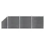 Zaunset 3 quadratisch + 1 schräg grau WPC 619x186 cm von vidaXL, Zaunpaneele - Ref: Foro24-3053235, Preis: 1,00 €, Rabatt: %