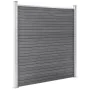 Zaunset 3 quadratisch + 1 schräg grau WPC 619x186 cm von vidaXL, Zaunpaneele - Ref: Foro24-3053235, Preis: 1,00 €, Rabatt: %