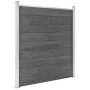 Zaunset 8 quadratisch + 1 schräg grau WPC 1484x186 cm von vidaXL, Zaunpaneele - Ref: Foro24-3053240, Preis: 2,00 €, Rabatt: %