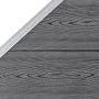 Zaunset 8 quadratisch + 1 schräg grau WPC 1484x186 cm von vidaXL, Zaunpaneele - Ref: Foro24-3053240, Preis: 2,00 €, Rabatt: %
