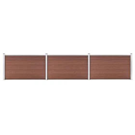 Braune WPC-Gartenzaun 526x106 cm von vidaXL, Zaunpaneele - Ref: Foro24-3053244, Preis: 514,43 €, Rabatt: %