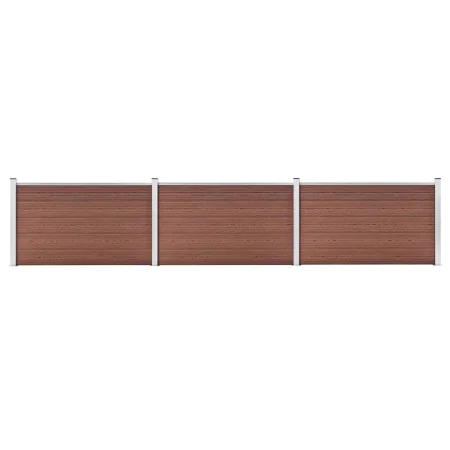 Braune WPC-Gartenzaun 526x106 cm von vidaXL, Zaunpaneele - Ref: Foro24-3053244, Preis: 483,14 €, Rabatt: %
