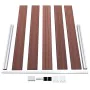 Braune WPC-Gartenzaun 526x106 cm von vidaXL, Zaunpaneele - Ref: Foro24-3053244, Preis: 483,14 €, Rabatt: %