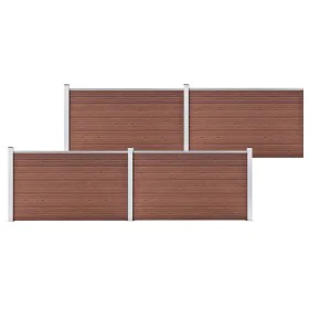 Brauner WPC-Gartenzaun 699x106 cm von vidaXL, Zaunpaneele - Ref: Foro24-3053245, Preis: 673,23 €, Rabatt: %