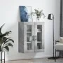Armario de pared gris hormigón 69,5x34x90 cm de vidaXL, Aparadores - Ref: Foro24-828504, Precio: 69,41 €, Descuento: %