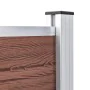Brown WPC garden fence 699x106 cm by vidaXL, fence panels - Ref: Foro24-3053245, Price: 632,20 €, Discount: %