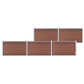 Brauner WPC-Gartenzaun 872x106 cm von vidaXL, Zaunpaneele - Ref: Foro24-3053246, Preis: 781,27 €, Rabatt: %