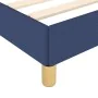 Bed frame with blue fabric headboard 140x190 cm by vidaXL, Beds and slatted bases - Ref: Foro24-347413, Price: 141,45 €, Disc...