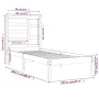 Bettgestell aus Massivholz 100x200 cm von vidaXL, Betten und Lattenroste - Ref: Foro24-3105785, Preis: 85,15 €, Rabatt: %