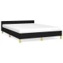 Estructura de cama con cabecero de tela negro 140x190 cm de vidaXL, Camas y somieres - Ref: Foro24-347409, Precio: 115,48 €, ...
