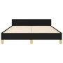 Estructura de cama con cabecero de tela negro 140x190 cm de vidaXL, Camas y somieres - Ref: Foro24-347409, Precio: 115,48 €, ...