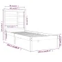 Solid white pine wood bed frame 100x200 cm by vidaXL, Beds and slatted bases - Ref: Foro24-3105786, Price: 96,12 €, Discount: %