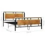 Estructura de cama de metal 160x200 cm de vidaXL, Camas y somieres - Ref: Foro24-324873, Precio: 177,35 €, Descuento: %