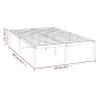 Black metal bed frame 120x200 cm by vidaXL, Beds and slatted bases - Ref: Foro24-350844, Price: 105,98 €, Discount: %