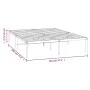 Schwarzer Metallbettrahmen 140x190 cm von vidaXL, Betten und Lattenroste - Ref: Foro24-350846, Preis: 117,71 €, Rabatt: %
