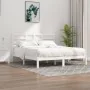 Estructura de cama madera maciza blanco 200x200 cm de vidaXL, Camas y somieres - Ref: Foro24-3105816, Precio: 137,44 €, Descu...