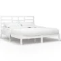 Estructura de cama madera maciza blanco 200x200 cm de vidaXL, Camas y somieres - Ref: Foro24-3105816, Precio: 137,44 €, Descu...