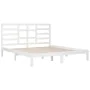 Estructura de cama madera maciza blanco 200x200 cm de vidaXL, Camas y somieres - Ref: Foro24-3105816, Precio: 137,44 €, Descu...