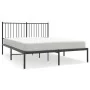 Bettgestell mit schwarzem Metallkopfteil 140x190 cm von vidaXL, Betten und Lattenroste - Ref: Foro24-350864, Preis: 89,76 €, ...