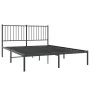 Bettgestell mit schwarzem Metallkopfteil 140x190 cm von vidaXL, Betten und Lattenroste - Ref: Foro24-350864, Preis: 89,76 €, ...