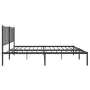 Bed frame with black metal headboard 140x190 cm by vidaXL, Beds and slatted bases - Ref: Foro24-350864, Price: 88,49 €, Disco...