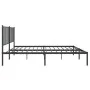 Bettgestell mit schwarzem Metallkopfteil 140x190 cm von vidaXL, Betten und Lattenroste - Ref: Foro24-350864, Preis: 89,76 €, ...
