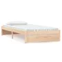 White solid wood bed frame 100x200 cm by vidaXL, Beds and slatted bases - Ref: Foro24-814940, Price: 141,44 €, Discount: %