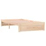 White solid wood bed frame 100x200 cm by vidaXL, Beds and slatted bases - Ref: Foro24-814940, Price: 141,44 €, Discount: %