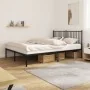 Estructura de cama con cabecero metal negro 150x200 cm de vidaXL, Camas y somieres - Ref: Foro24-350866, Precio: 120,38 €, De...