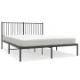 Estructura de cama con cabecero metal negro 150x200 cm de vidaXL, Camas y somieres - Ref: Foro24-350866, Precio: 120,38 €, De...