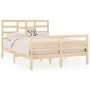 Solid wood bed frame 120x190 cm by vidaXL, Beds and slatted bases - Ref: Foro24-3105830, Price: 117,21 €, Discount: %