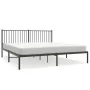 Estructura de cama con cabecero metal negro 180x200 cm de vidaXL, Camas y somieres - Ref: Foro24-350868, Precio: 121,70 €, De...