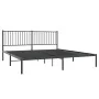 Estructura de cama con cabecero metal negro 180x200 cm de vidaXL, Camas y somieres - Ref: Foro24-350868, Precio: 121,70 €, De...