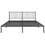 Estructura de cama con cabecero metal negro 180x200 cm de vidaXL, Camas y somieres - Ref: Foro24-350868, Precio: 121,70 €, De...