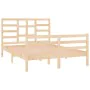 Solid wood double bed frame 135x190 cm by vidaXL, Beds and slatted bases - Ref: Foro24-3105835, Price: 122,66 €, Discount: %