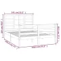 Solid wood double bed frame 135x190 cm by vidaXL, Beds and slatted bases - Ref: Foro24-3105835, Price: 122,66 €, Discount: %