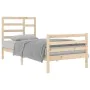 Solid wood bed frame 90x200 cm by vidaXL, Beds and slatted bases - Ref: Foro24-3105845, Price: 93,70 €, Discount: %