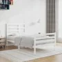 White solid wood bed frame 90x200 cm by vidaXL, Beds and slatted bases - Ref: Foro24-3105846, Price: 96,95 €, Discount: %
