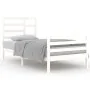 Estructura de cama madera maciza blanco 90x200 cm de vidaXL, Camas y somieres - Ref: Foro24-3105846, Precio: 96,95 €, Descuen...