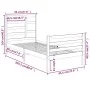 Estructura de cama madera maciza blanco 90x200 cm de vidaXL, Camas y somieres - Ref: Foro24-3105846, Precio: 96,95 €, Descuen...