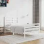 Solid white pine wood bed frame 100x200 cm by vidaXL, Beds and slatted bases - Ref: Foro24-3105851, Price: 109,13 €, Discount: %