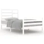 Solid white pine wood bed frame 100x200 cm by vidaXL, Beds and slatted bases - Ref: Foro24-3105851, Price: 109,13 €, Discount: %