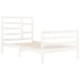 Solid white pine wood bed frame 100x200 cm by vidaXL, Beds and slatted bases - Ref: Foro24-3105851, Price: 109,13 €, Discount: %