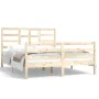 Solid wood bed frame 150x200 cm by vidaXL, Beds and slatted bases - Ref: Foro24-3105865, Price: 142,63 €, Discount: %
