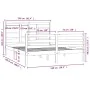 Solid wood bed frame 150x200 cm by vidaXL, Beds and slatted bases - Ref: Foro24-3105865, Price: 142,63 €, Discount: %