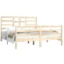 Solid wood bed frame 160x200 cm by vidaXL, Beds and slatted bases - Ref: Foro24-3105870, Price: 134,82 €, Discount: %