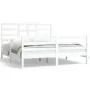 White solid wood bed frame 160x200 cm by vidaXL, Beds and slatted bases - Ref: Foro24-3105871, Price: 140,75 €, Discount: %