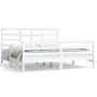 White solid wood bed frame Supe King 180x200 cm by vidaXL, Beds and slatted bases - Ref: Foro24-3105876, Price: 153,62 €, Dis...